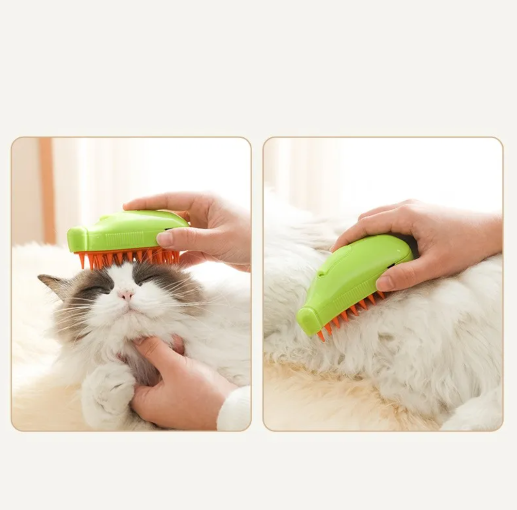 Pet Steam Brush 3-in-1 – Remove Hair Instantly 🐾